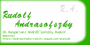 rudolf andrasofszky business card